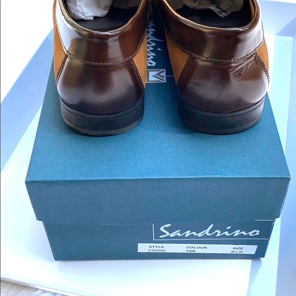 Sandrino Lucho Tan Suede Leather Loafers - Picture 5 of 8